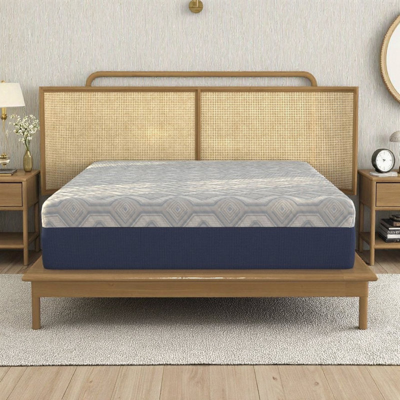 Matelas hybride simple 12 po avec mousse à mémoire de forme, support de bord et mousse à 5 zones pour un confort et une durabilité optimaux