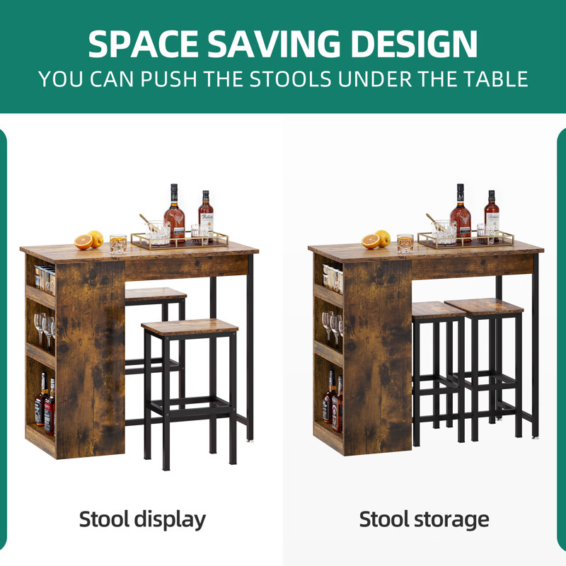 Rechaba 2 - Person Dining Set, Brown