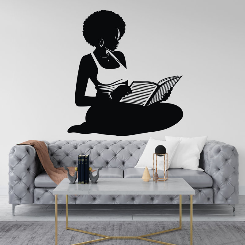Décalcomanie pour les livres, décalcomanie murale pour bibliothèque, décalcomanie pour enfants, salle de lecture, Lilas