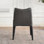 Chaise de salle à manger rembourrée en cuir véritable 21 po de large moderne sans assemblage (ensemble de 2)-1028778384-1039520453