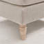 Emrie Upholstered Fabric Armchair & Pouffe Footstool With Rubberwood Legs - Classic Design