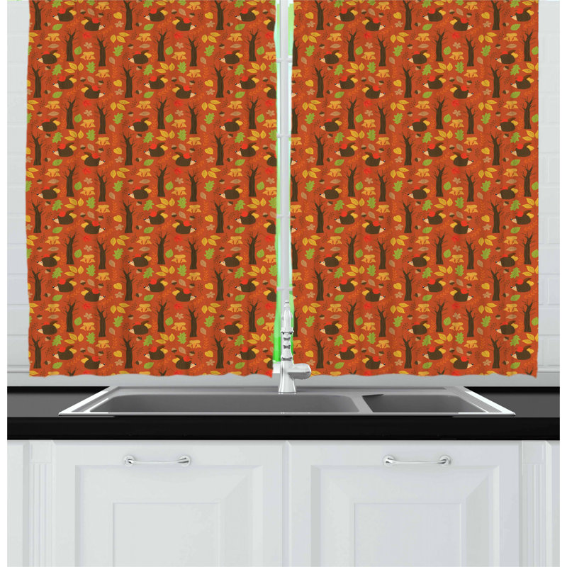 Rideau de cuisine hedgehog