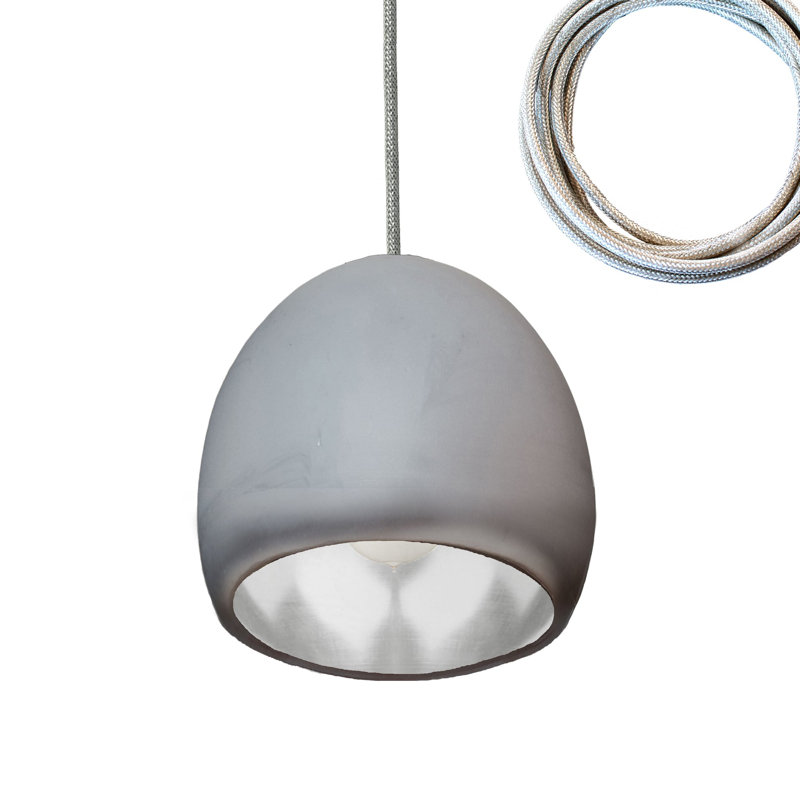 1 - Light Pendant, LED, Matte Gray, Gray/Silver