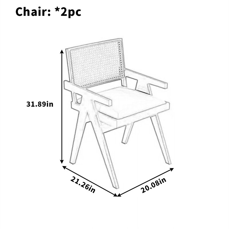 Chaise en bois massif à vent crème