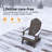 Ergonomic Folding Adirondack Chair with Cup Holder, All-Weather Patio Adirondack Chair for Outdoor, Easy Assembly-1764405836