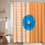 «Blue Orange Fruit», art géométrique abstrait style collage de Memphis avec 12 crochets-1837907730