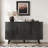 47'' Modern Sideboard Buffet Cabinet With Drawers, Adjustable Shelves, Sliding Doors, And Rounded Edges, Storage Credenza For Kitchen, Dining Room, Living Room-131277451