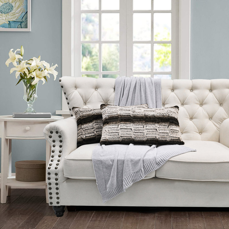 Housses de coussin en fausse fourrure, Niger, 14 po x 26 po