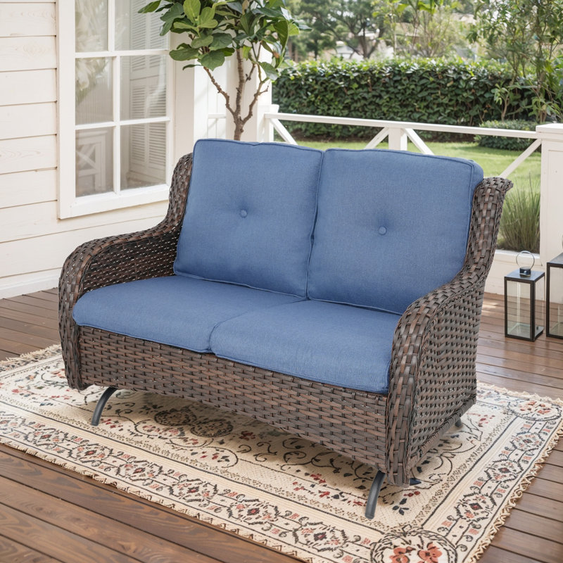 Chaise d'extérieur Schutt, Brun, Bleu