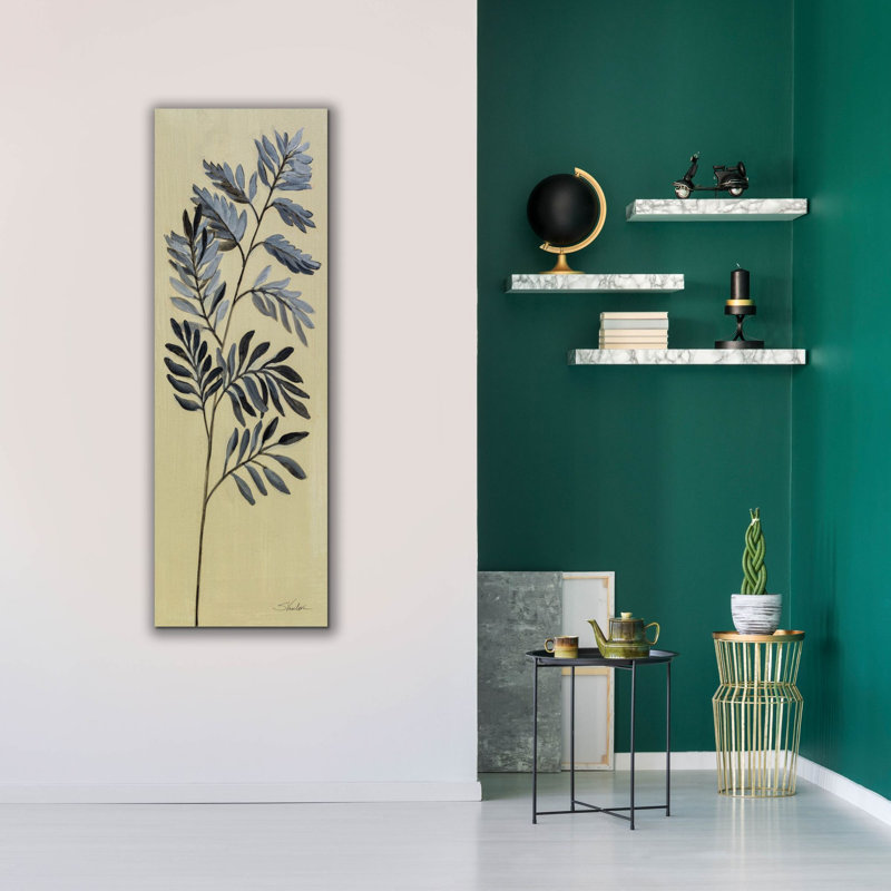 «Tall Fern 1» par Silvia Vassileva, art mural sur toile, H 60 po x l 20 po