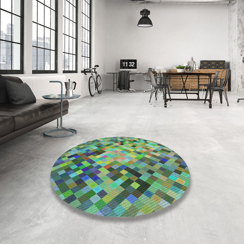 Bayviewpark Geometric Indoor Rug, Round 8'