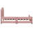 Twin Daybed In Charming Pink With Classic Stripe Headboard - Wood Structure Bewitching Materials, Bedroom Delight-1048457047
