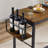 Upholstered Bar Stools with Backrest Set of 3
