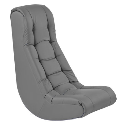 Chaise berçante touffetée