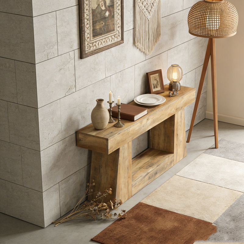 Table console en bois