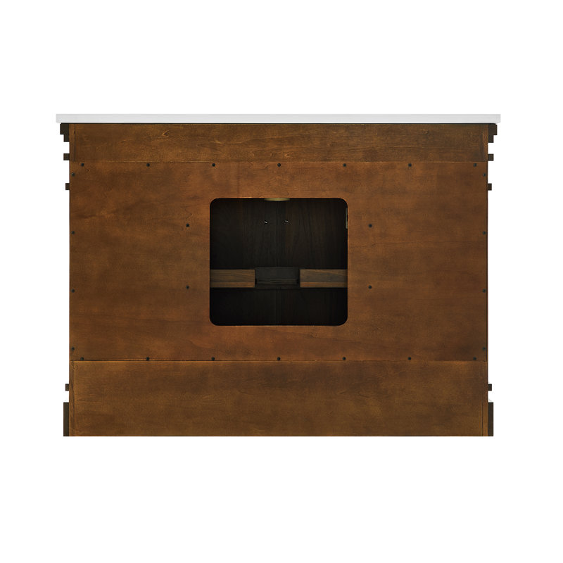 FLW Harmony 36 Wood Sink Vanity, Walnut, 48