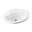 Sanibel Ceramic Circular Drop-In Bathroom Sink with Overflow-1821163155