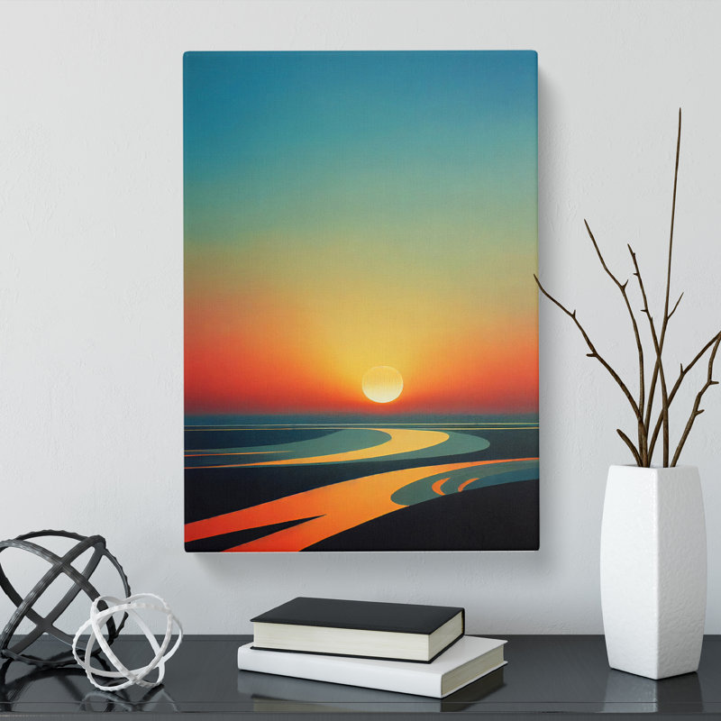 Alrik Sunset Textured - Wrapped Canvas, 50cm H x 35cm W