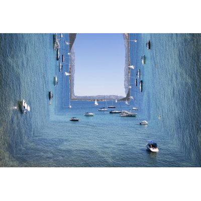 Sunny Blue Sea by Sinisaplevnik - Wrapped Canvas Print