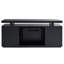 Meuble télé Drisana l 59 po avec foyer, finition miroir noir