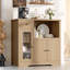Buffet de cuisine avec 3 portes et 1 tiroir, buffet avec tablettes réglables-1773716514