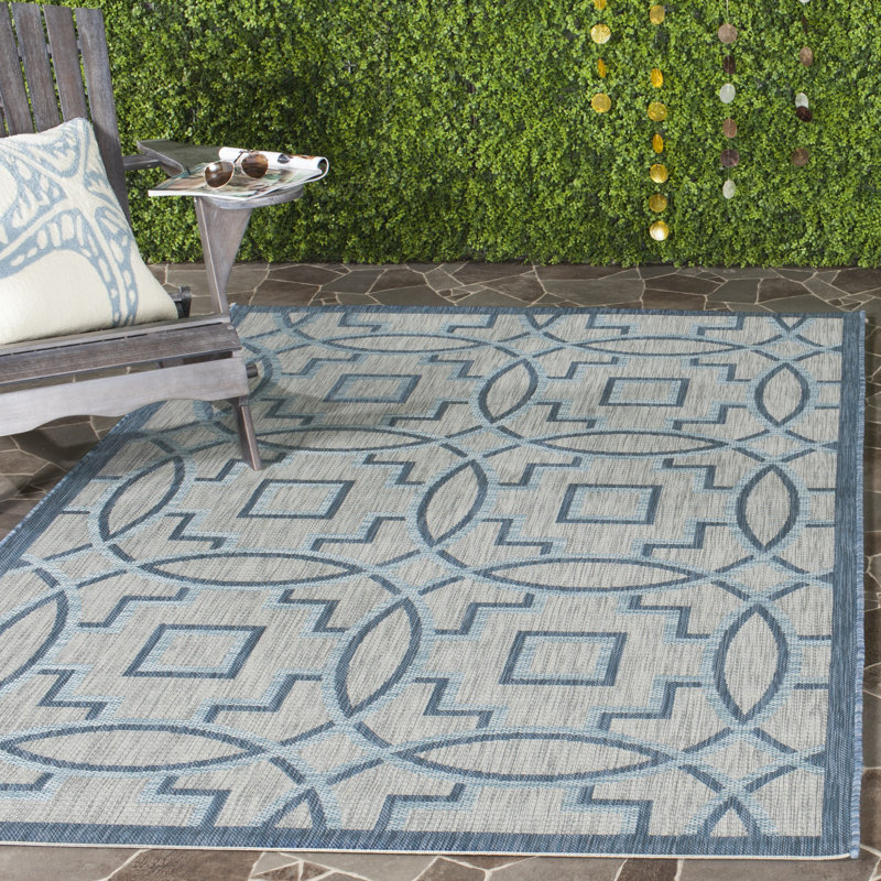 Herefordshire Performance Geometric Indoor/Outdoor Area Rug, Rectangle 5'3" x 7'7"