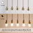Izella Black & Gold 5-Light Glass Cluster Linear Pendant for Kitchen Island