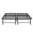 Metal Bed Frame Queen Size Mattress Foundation Bedroom Frame, Metal, Black, Setup-539309445