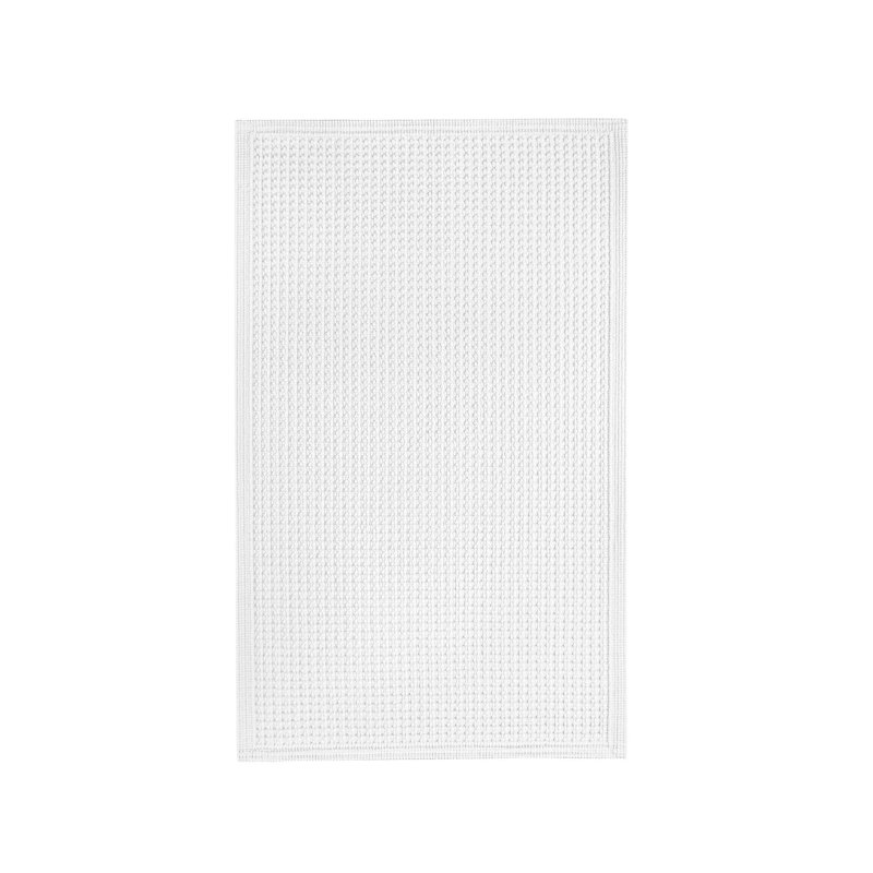 Be Vegan Geometric Bath Mat, White