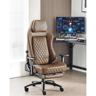 Inbox Zero Adjustable Reclining Ergonomic Swiveling PC & Racing Game Chair