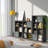 Bookshelf with Storage Bins, 9-Cube Storage Organizer Wooden Bookcase Open Book Shelf-1904721145