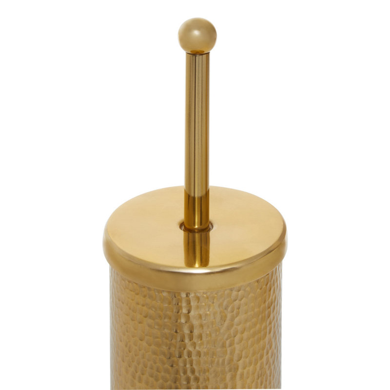 Strout Free-Standing Toilet Brush and Holder, Gold