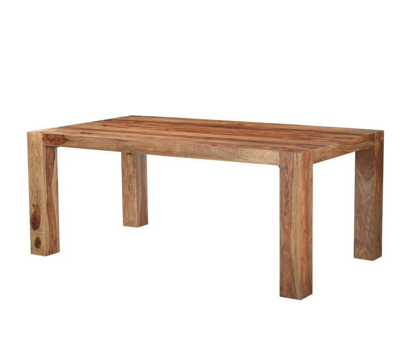 75" Brown Solid Wood Dining Table