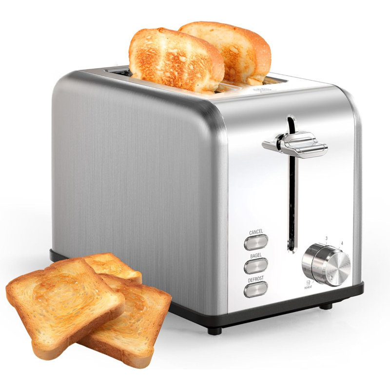 6 Browning Setting and 3 Function Stainless Steel Bread Toaster