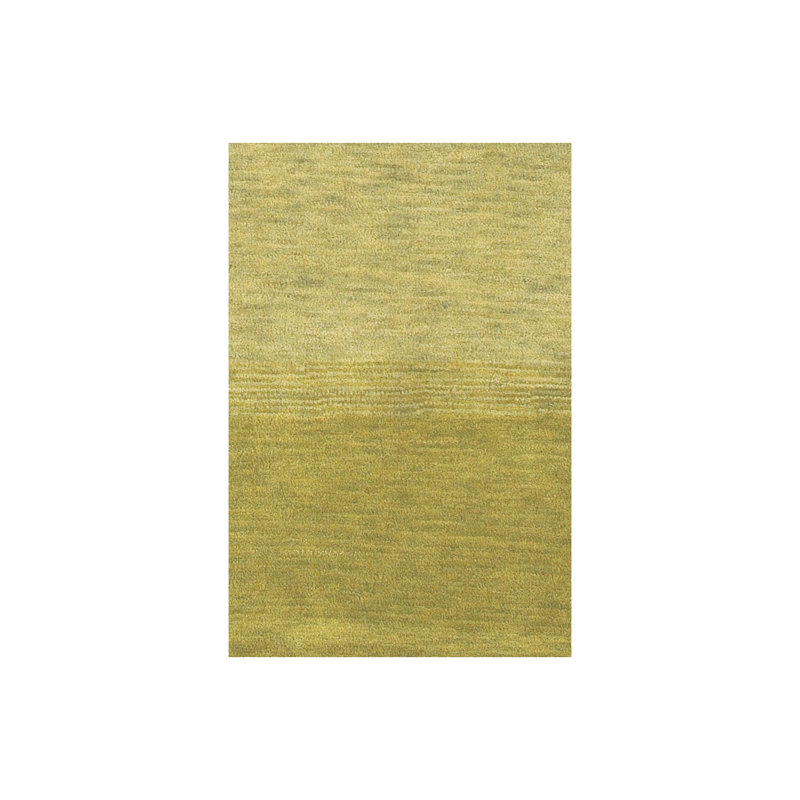 Frias Authentic Hand-Tufted Handmade Green Abstract Wool Area Rug, Rectangle 5' x 7'6"