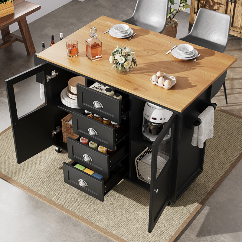 Kitchen Island, Black