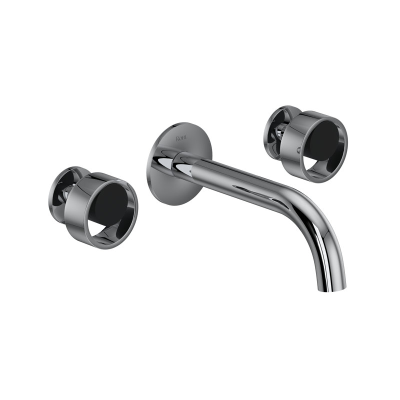 Eclissi™ Wall Mount Bathroom Faucet, Polished Chrome/Matte Black