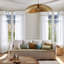 Cotton Blend Curtain Single Panel-72886061-72886062