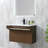 32" Resin Sink Wall-Mounted Bathroom Vanity with Motion-Sensor LED Light, Side Handles & ADA-Friendly Design-543293638
