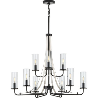 Lustre classique 9 lumières ombrées Maksymilian