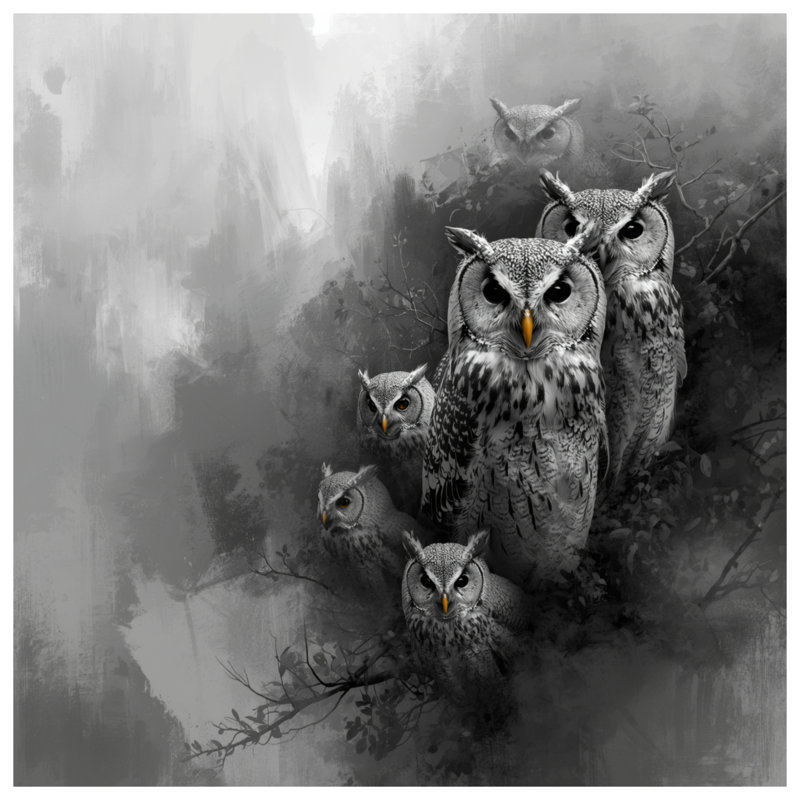 Group Of Owls Comforter, King