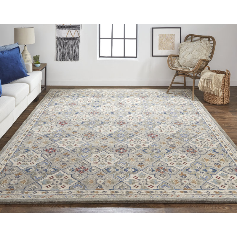 Tapis rectangulaire en laine Overlake, Rectangle de 10 pi x 14 pi