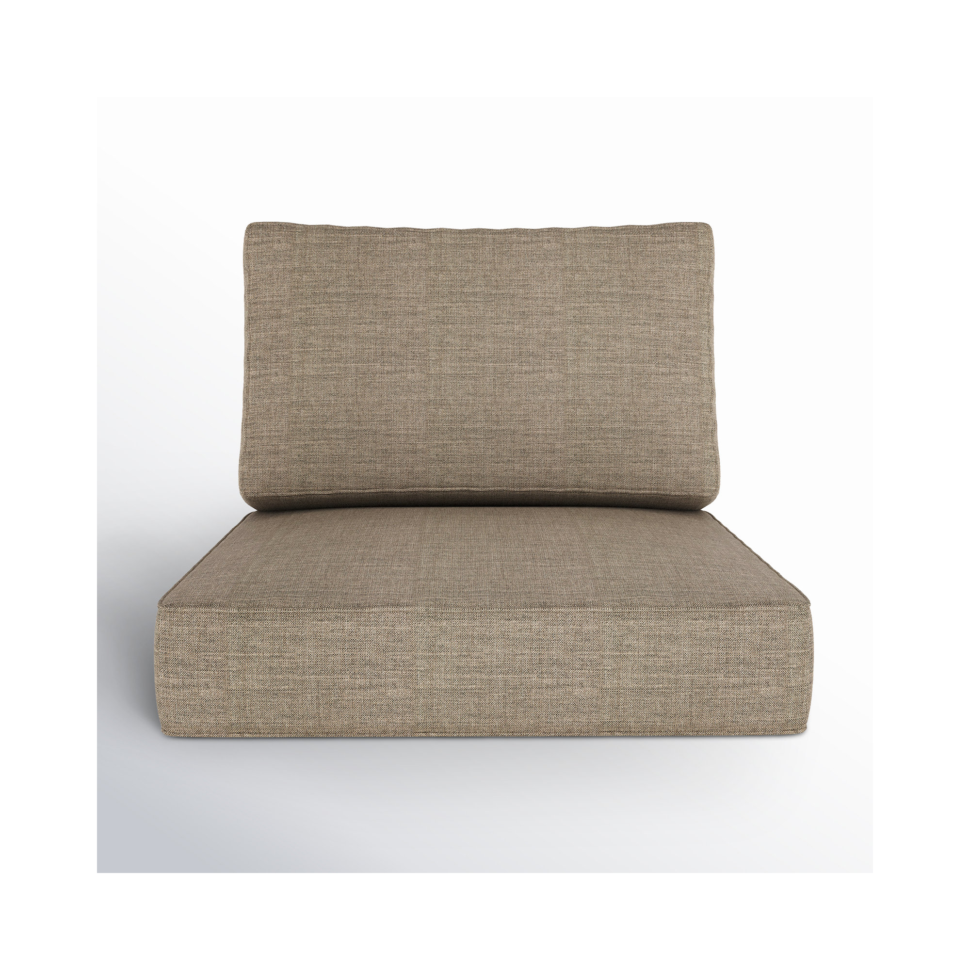 Outdoor Sunbrella Seat/Back Cushion, Cast Shale Sunbrella® Plainweave