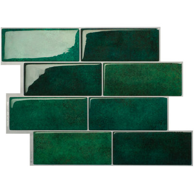 Peel and Stick Gel Backsplash Tile Metro 12'' x 8'' (Set of 4)
