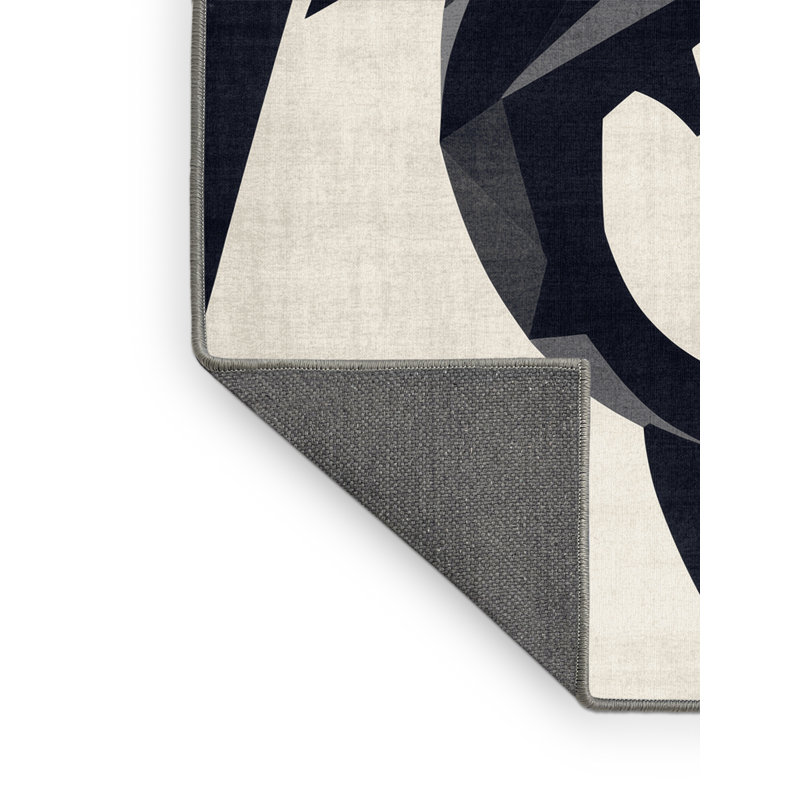 Tapis beige moelleux moelleux à motif géométrique moderne moelleux Aidyn Shark, 5 x 8
