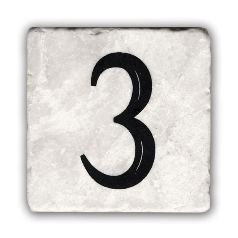 Numéro de maison de carrelage 4 po, 3