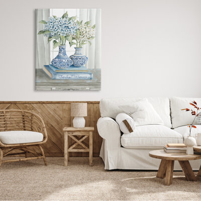 " Traditional Dogwood Floral Bouquets Blue Books Stacked " by Cindy Jacobs
