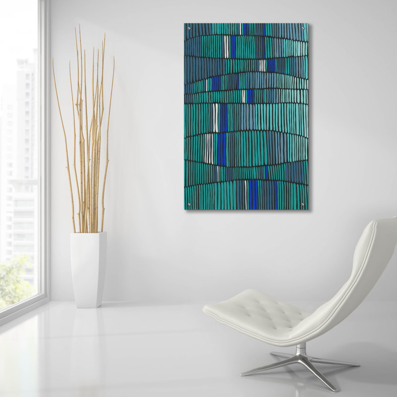 «Teal Tribal I» par Regina Moore, H 36 po x l 24 po x P 0,2 po