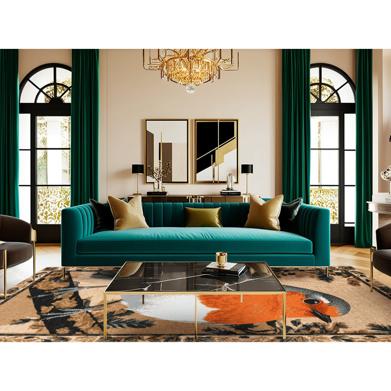 Tapis lavable European Robin Birds, Carré 3 pi