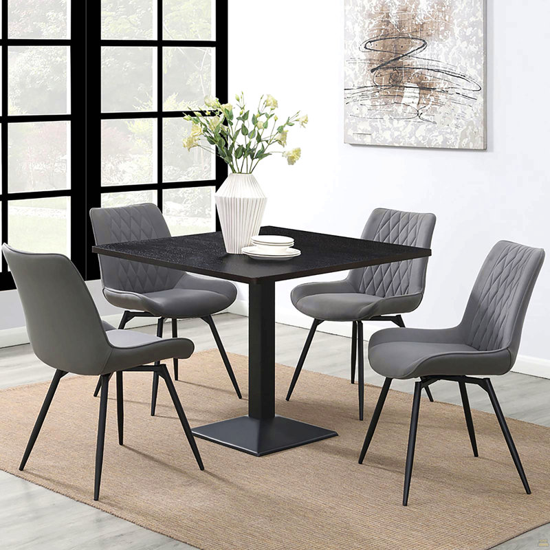 Ensemble de 2 chaises pivotantes capitonnées